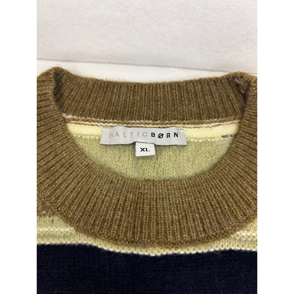 BALTIC BORN Striped Knit Sweater Pullover Long Sleeve Women's XL Cozy Warm - Picture 3 of 6